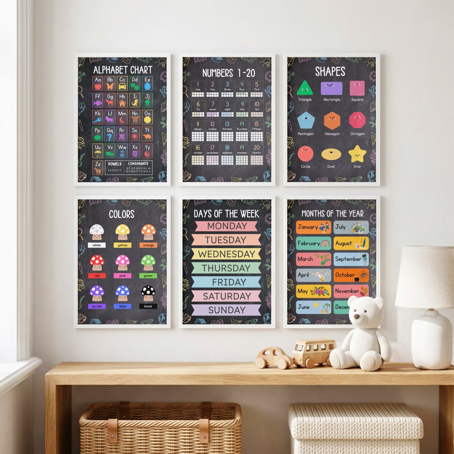 10 Printable Educational Posters for Kids | Instant Download